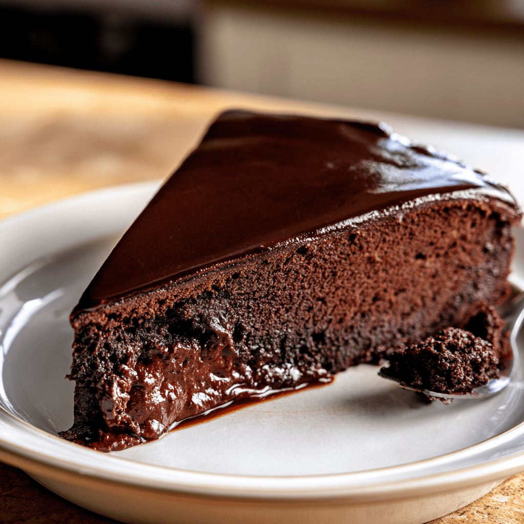 Kladdkaketårta med chokladganache